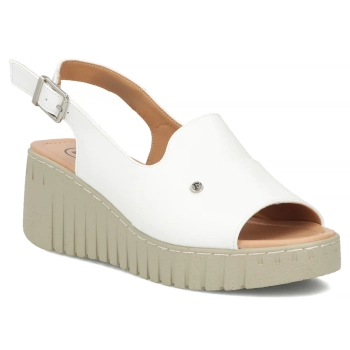 Bílé kožené sandály Filippo DS7880/26 WH