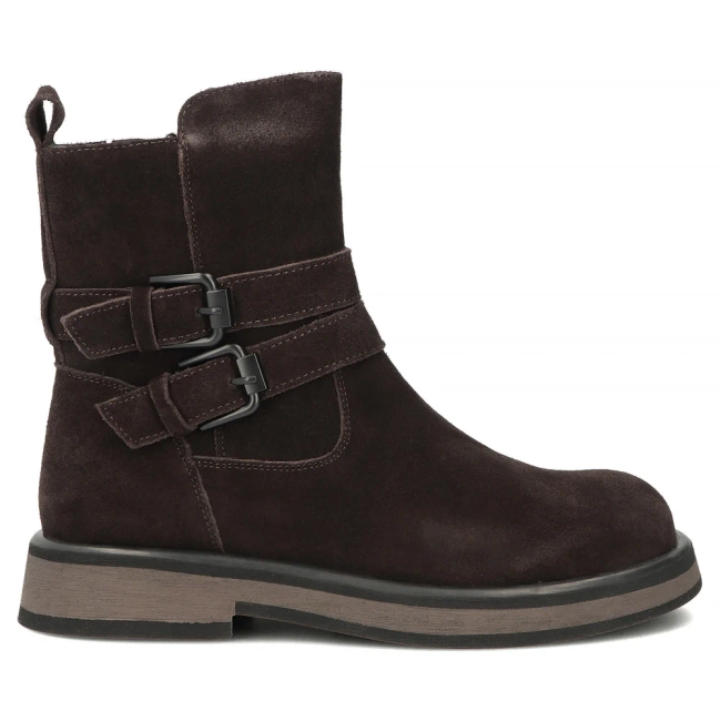 Hnědé kožené kotníkové boty Filippo DBT7951/26 D BR