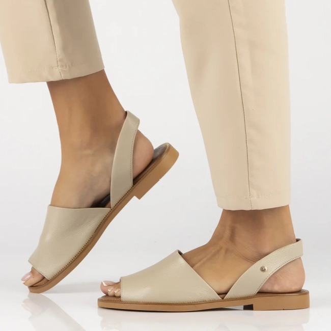 Taupe kožené sandály Filippo 40327
