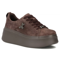 Hnědé kožené tenisky Filippo DP6246/26 D BR
