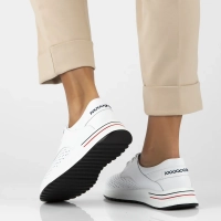 Bílé kožené polobotky Filippo DP6022/26 WH