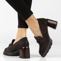 Hnědé kožené polobotky Filippo DP8169/26 D BR