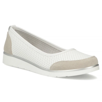 Bílo-šedé kožené polobotky Filippo DP4524/26 WH GR