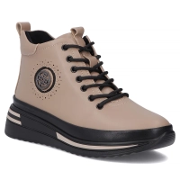 Taupe kožené kotníkové boty Filippo DBT4215/26 TP