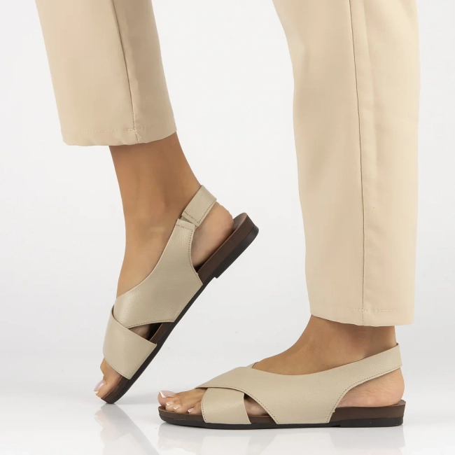 Taupe kožené sandály Filippo 40407