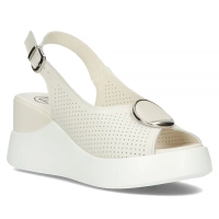 Béžové kožené sandály Filippo DS4406/24 BE