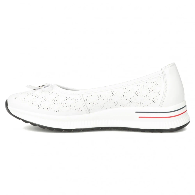 Bílé kožené polobotky Filippo DP6718/26 WH