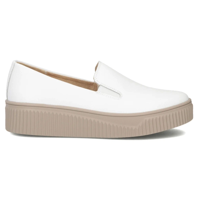 Bílé kožené polobotky Filippo DP7519/26 WH