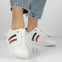 Bílé kožené polobotky Filippo DP4478/23 WH NV