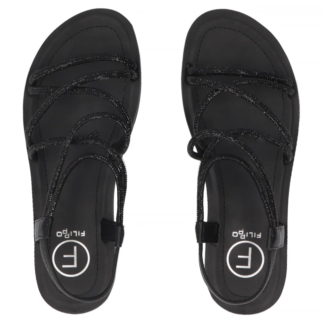Černé sandály Filippo DS6884/26 BK