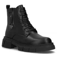 Černě kožené boty Filippo DBT6373/24 BK