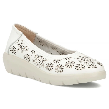 Bílé kožené polobotky Filippo DP7695/26 WH