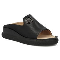 Černé kožené pantofle Filippo DK7758/26 BK