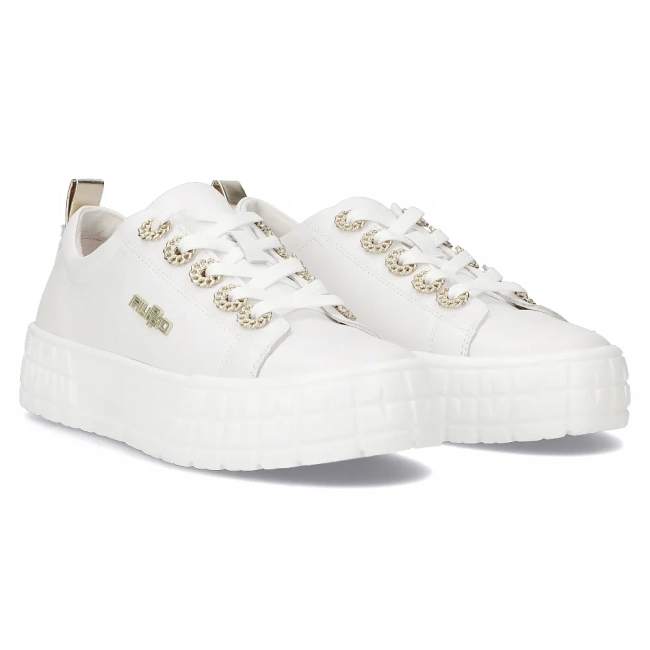 Bílé kožené polobotky Filippo DP6237/24 WH