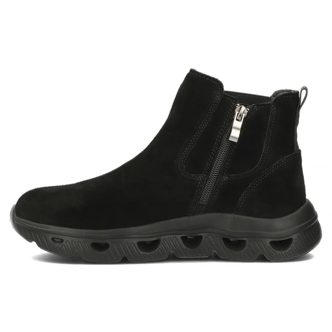 Černě kožené kotníkové boty Filippo DBT6346/24 BK