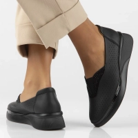 Černé kožené polobotky Filippo DP6208/24 BK