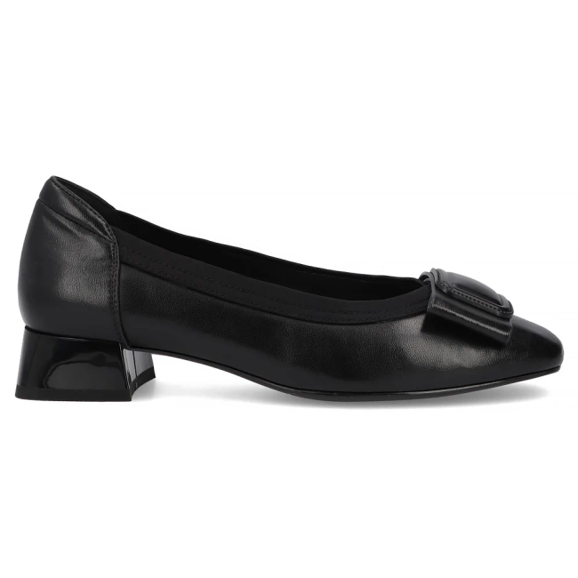 Černé kožené polobotky Filippo DP7826/26 BK