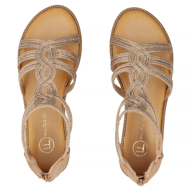 Zlaté sandály Filippo DS7897/26 GO