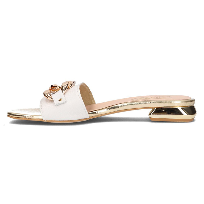 Kožené pantofle Filippo 119 bílé