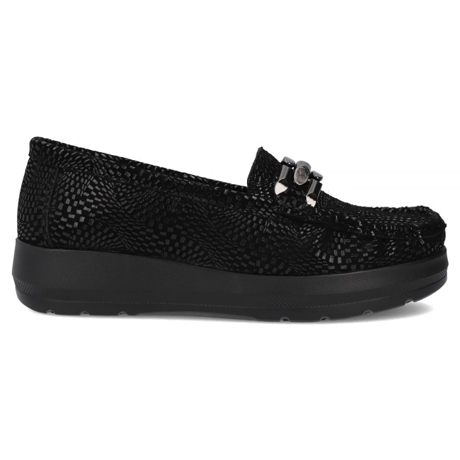 Černé kožené polobotky Filippo DP7652/26 BK PT