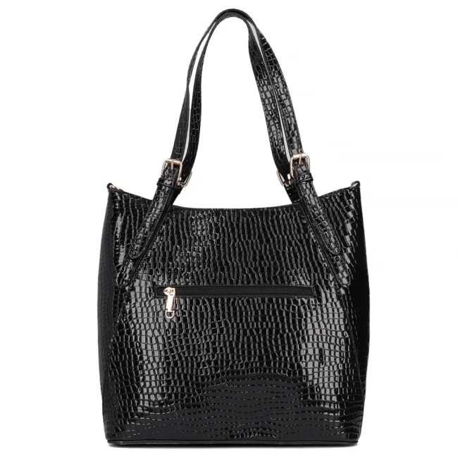 Černá kabelka black croco