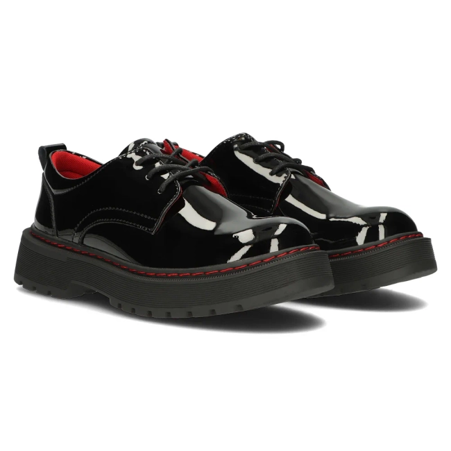 Černé kožené polobotky Filippo DP4736/24 BK