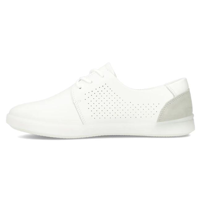 Bílé kožené polobotky Filippo DP6014/24 WH