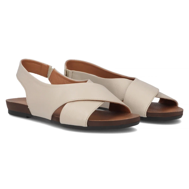 Taupe kožené sandály Filippo 40407