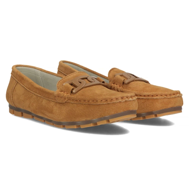 Hnědé kožené mokasíny Filippo DP3630/24 BR