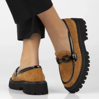 Hnědé kožené polobotky Filippo DP6486/24 BR