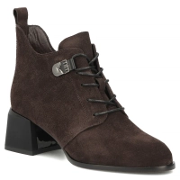 Hnědé kožené kotníkové boty Filippo DBT8130/26 BR SU