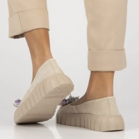 Béžové kožené polobotky Filippo DP6996/26 BE