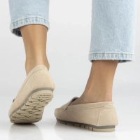 Béžové kožené mokasíny Filippo DP2037/26 BE