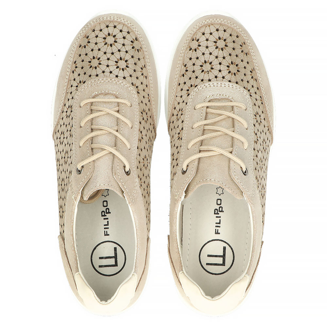 Zlaté kožené sneakersy Filippo DP4519/23 GO