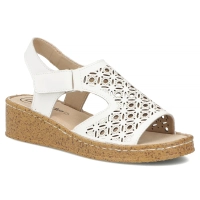 Bílé kožené sandály Filippo DS7642/26 WH