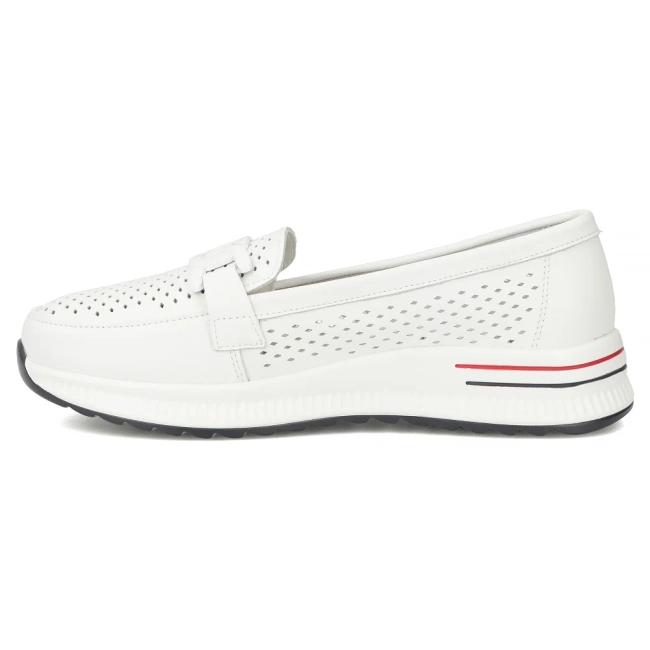 Bílé kožené polobotky Filippo DP4400/26 WH