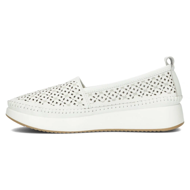 Bílé kožené polobotky Filippo DP4555/24 WH