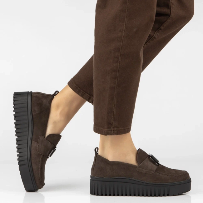 Hnědé kožené polobotky Filippo DP8269/26 D BR