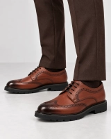 Hnědé kožené polobotky Filippo MP8008/26 BR