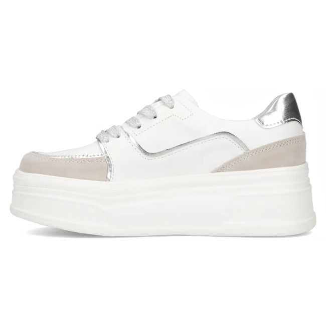 Bílé kožené sneakersy Filippo DP6805/25 WH