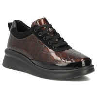 Hnědé kožené polobotky Filippo DP8097/26 BR