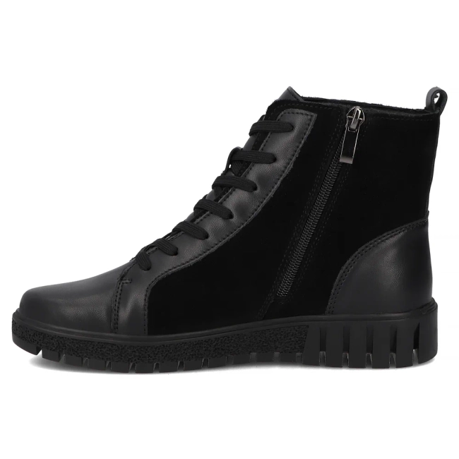 Černě kožené kotníkové boty Filippo DBT6359/25 BK