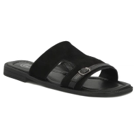 Černé kožené pantofle Filippo DK7747/26 BK