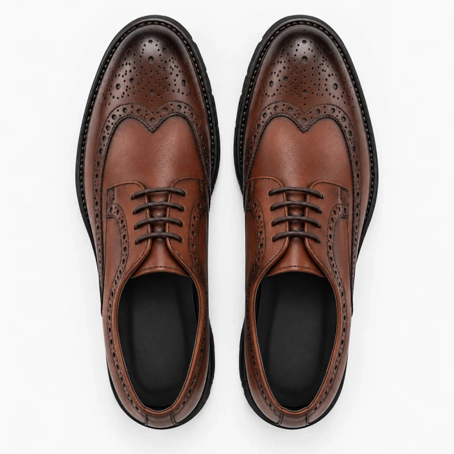 Hnědé kožené polobotky Filippo MP8008/26 BR