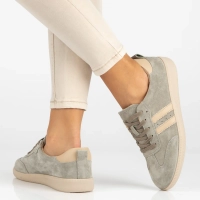 Khaki kožené sneakersy Filippo DP7508/26 KH