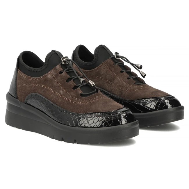 Hnědé kožené polobotky Filippo DP8106/26 D BR