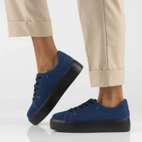 Modré kožené polobotky Filippo DP6247/24 NV BK
