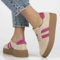 Béžovo-růžové kožené sneakersy Filippo DP6776/25 BE FH