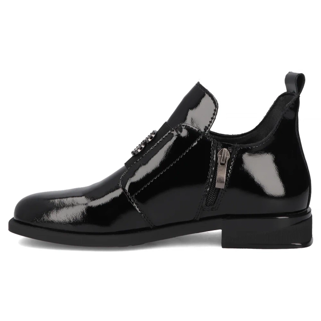 Černé kožené kotníkové boty Filippo DBT4763/26 BK