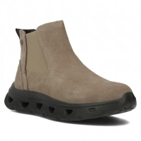 Taupe kožené kotníkové boty Filippo DBT6346/24 TP